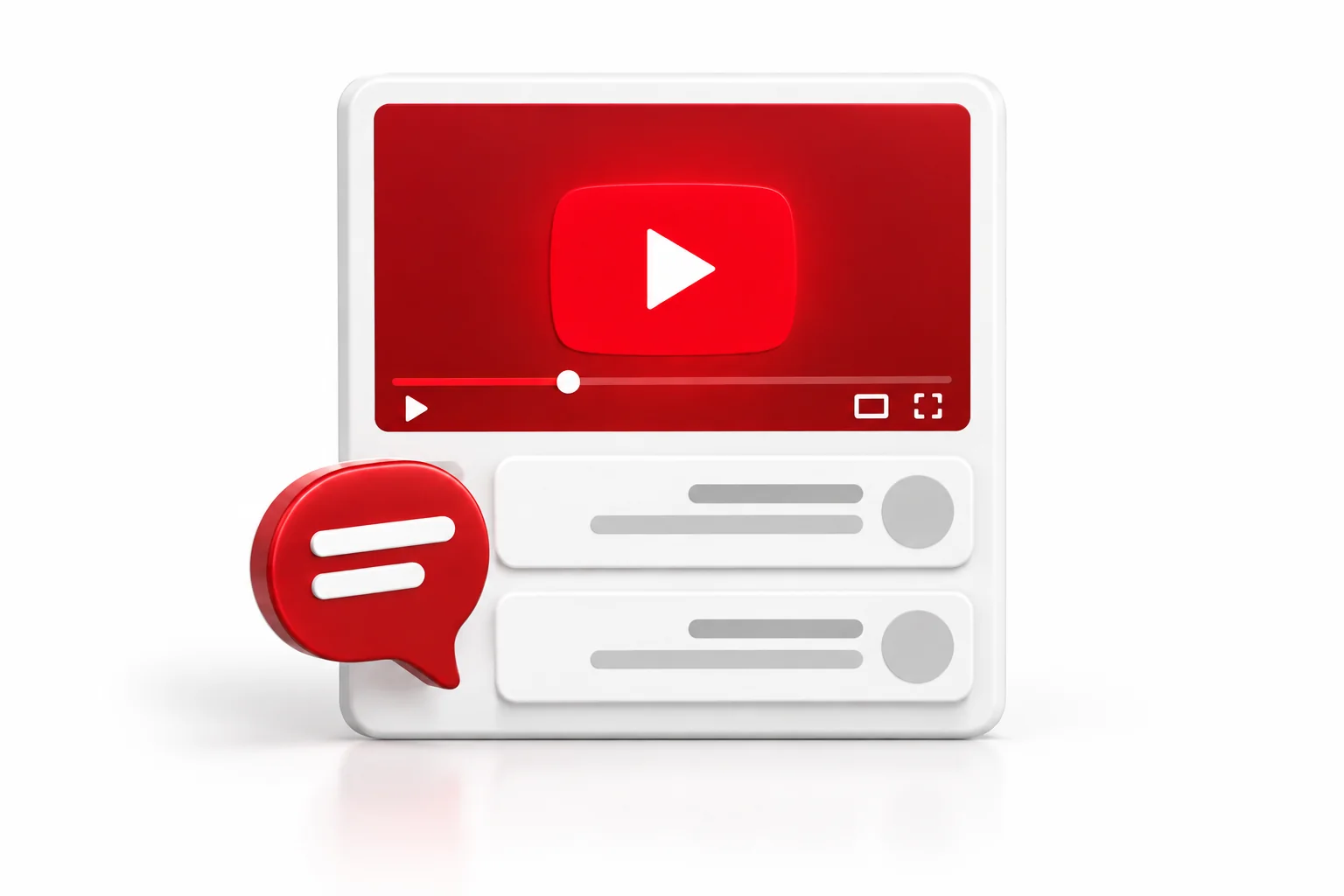 بطاقات تعليقات أسفل فيديو يوتيوب توضح ارتباط التعليقات بالمحتوى